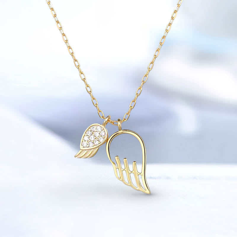 Collier Pendentif Ailes D'ange - Bijou Délicat Pour Femmes Et Filles, Chaîne Réglable, Symbole De Protection